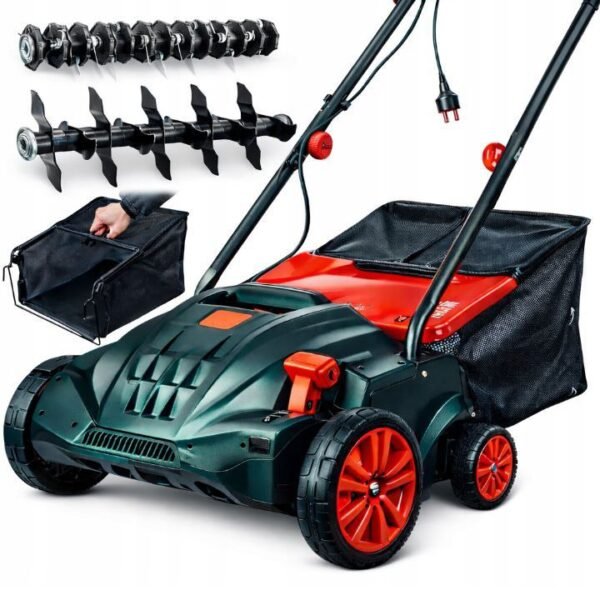 aerator wertykulator elektryczny 4w1 szeroki 32cm 2xwaŁki 2800w do trawnika