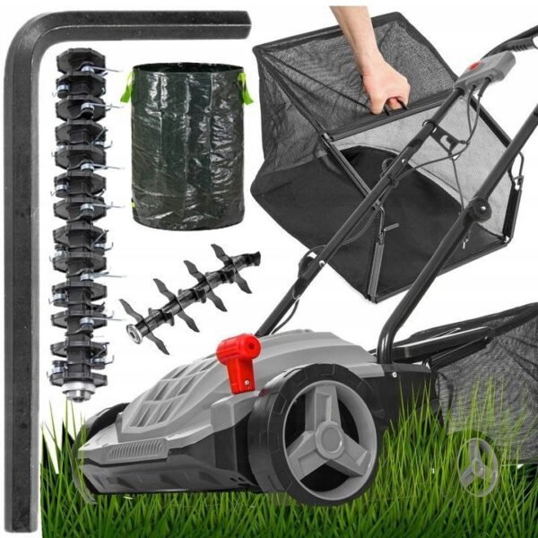 aerator elektryczny aerator wertykulator trawy 4w1 regulacja 30l kosz 2500w