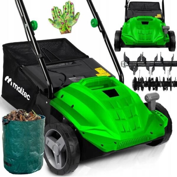 aerator wertykulator elektryczny kosz 30l 2400w 32cm areator worek 120l